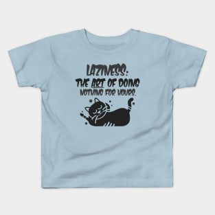 Lazy Cat Masterpiece: A Work of Art Kids T-Shirt